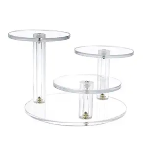 Acrylic Products Display Riser Stand 3 Tier for Jewelry Earrings Rocks Clear