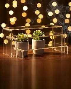 Acrylic Display Riser 5MM Stand|Multipurpose display stand for watch, toy, cupcake, Great For High-Heeled Shoes, Perfect For Home or Counter Top Display, etc for Shop | 3 Pack (Display Riser)