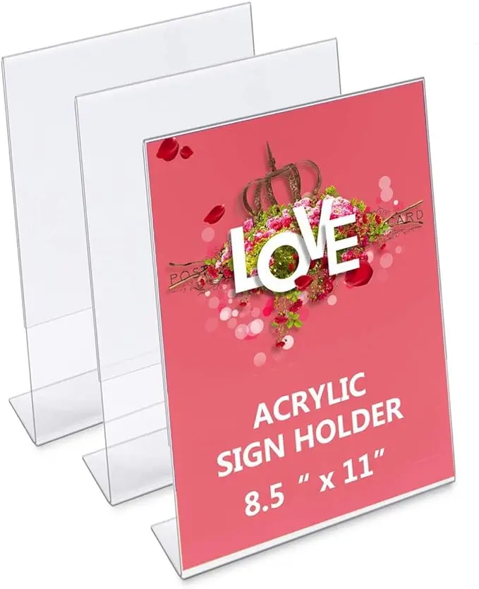 Acrylic Display Stand|A4 Display Stand|Transparent Display Holder|Acrylic Product Display Stand|Paper Holder|Display Stand|Acrylic A6 Display Stand|8x12 inch| (Transparent-1)