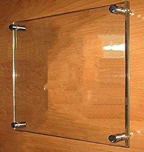 BIGIMALL Acrylic Sandwich Sheet Board For Display Ads Posters Pictures Information (Transparent - Size 8 5 X 11 Inch) Wall Mount