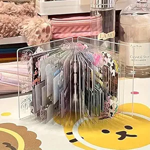 Acrylic Cover Unique DIY Scrapbook Star Photos Album, Perfect for Anniversary, Valentine's Day, Back-to-School Season | 14 Pcs Acrylic Photo Display