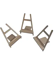 Mini MDF Display Easel Tripod Stands, 6 inches, Natural ash Board, for Sketch, Painting, Photo Frame, Business Card Display (20)