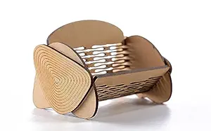 MDF Wooden Unique Business Card Display Holder Case for Desk Desktop, Name Card Stand Visiting for Office,Tables Organizer (Medium size)