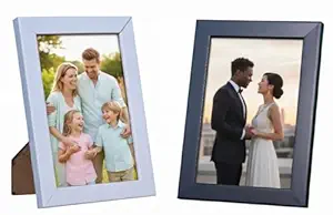 Black and White Medium size frame | Table top and Wall mount | 4x6 Frame | For Table, Bedroom and Car dashboard decor.