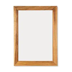 Indah Photo Frame | Wooden Frame for Home Decor | Wood & Glass | Natural Finish | Single Photo Frame for Living Room, Office | Personalized Gift for Anniversary, Birthday | Wall Hanging Frame