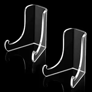 Acrylic Display Stand for Collectibles, Plates, Medals, Art, and Figures Multipurpose Easel Holder for Home, Office, Showcases home decor – 2 Piece