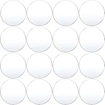 Anistuff Clear Acrylic Circle Acrylic Round Disc Acrylic Circle Blank Plastic Disc for Cake Holders Coasters Frame Painting Art Project DIY Crafts Protection for Furniture (3mm 3inch Dia 16 pcs)