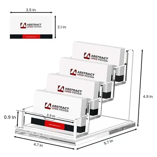 Acrylic Display Riser Stand 5MM – Transparent Rectangular Shelf for Shop Display | Countertop | Showroom | Retail Product Stand for Perfume, Figurines, Cosmetics, Jewellery & Collectible